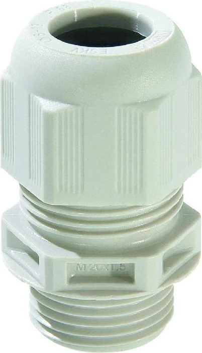 Wiska ESKV 16 LG Kabelverschraubung, Kunststoff, M16, RAL 7035 mit kurzem Anschlussgewinde