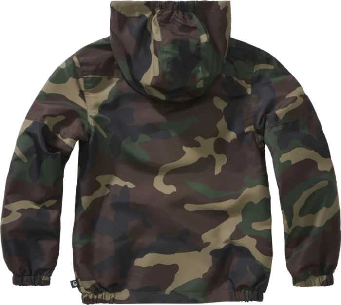 Brandit Windbreaker Summer Frontzip Jacke woodland (Junior)
