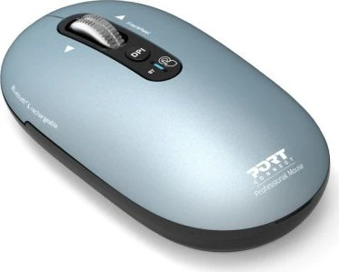 Port Designs Pure Color Bluetooth Rechargeable Mouse, Storm blau, Bluetooth