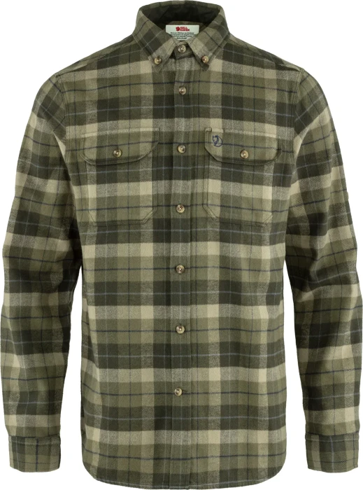 Fjällräven Singi Heavy Flannel Hemd langarm green/deep forest (Herren)