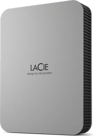 LaCie Mobile Drive V2, Moon Silver, 5TB, USB-C 3.0