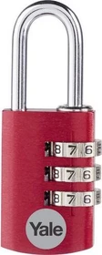 Yale YE3CB/20 Alu rot, Zahlenschloss