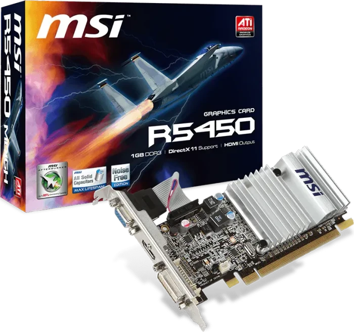 MSI Radeon HD 5450, R5450-MD1GD3H/LP, 1GB DDR3, VGA, DVI, HDMI