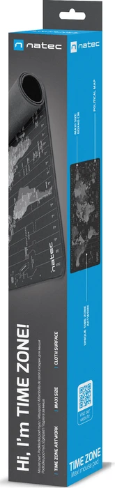 Natec Time Zone Map Maxi Mousepad