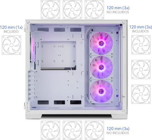 Nox Xtreme Hummer Astra White, Glasfenster