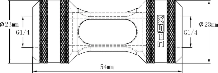 XSPC Inline Filter, verchromt