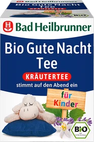 Bad Heilbrunner Bio Gute Nacht Tee für Kinder Beutel, 8 Stück