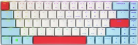 Cherry MX-LP 2.1 Compact Wireless, weiß/hellblau/rot, MX LOW PROFILE RGB SPEED, USB/Bluetooth, US (G80-3860LVAUS-0)