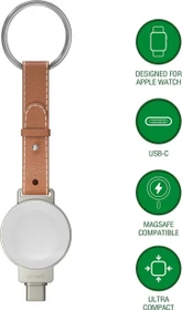 4smarts Wireless Charger für Apple Watch 2,5W silber/braun