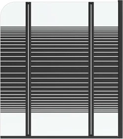 Marwell Black Lines Badewannenfaltwand 125x140cm, 3-teilig, schwarz