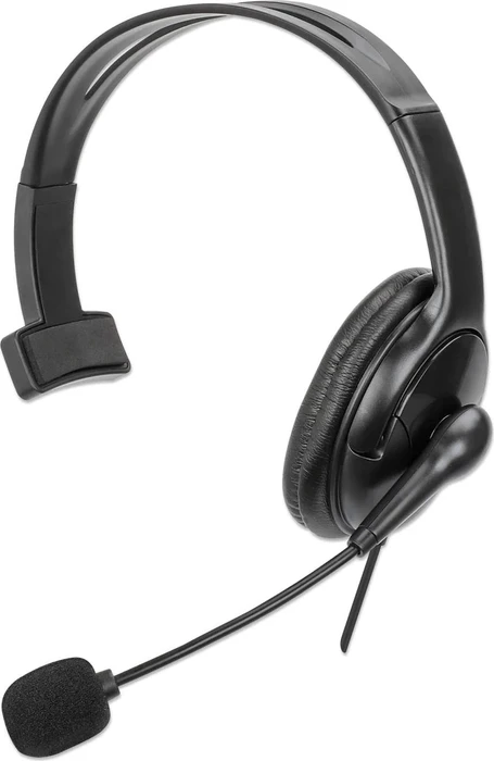 Manhattan Mono USB-Headset mit reversiblem Mikrofon