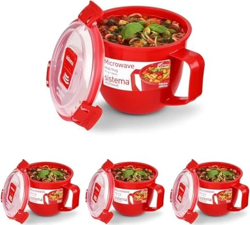 Sistema Mikrowellenbehälter Suppentasse 570ml rot