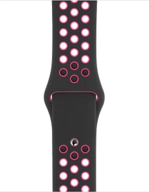 Apple Nike Sportarmband S/M und M/L für Apple Watch 40mm schwarz/pink blast