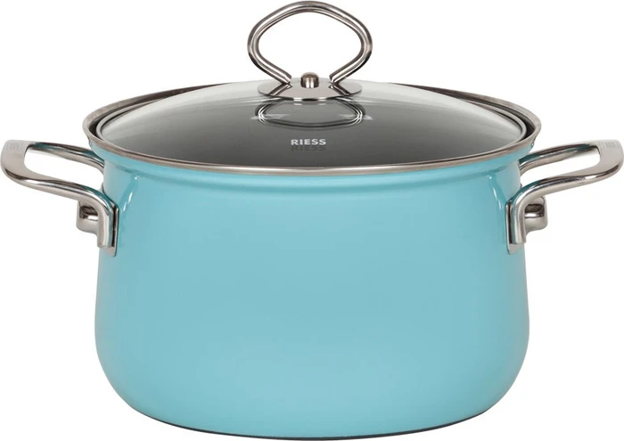 Riess Nouvelle Kristallblau Fleischtopf 24cm 6l