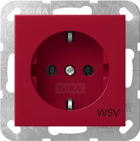 Gira SCHUKO-Steckdose 16 A 250 V~ Steckklemmen rot glänzend