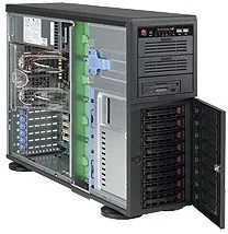 Supermicro SuperChassis 743TQ-865B, grau/schwarz, 4HE, 1x 865W