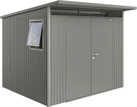 Biohort AvantGarde A6 Window Edition Gerätehaus mit Doppeltür quarzgrau-metallic