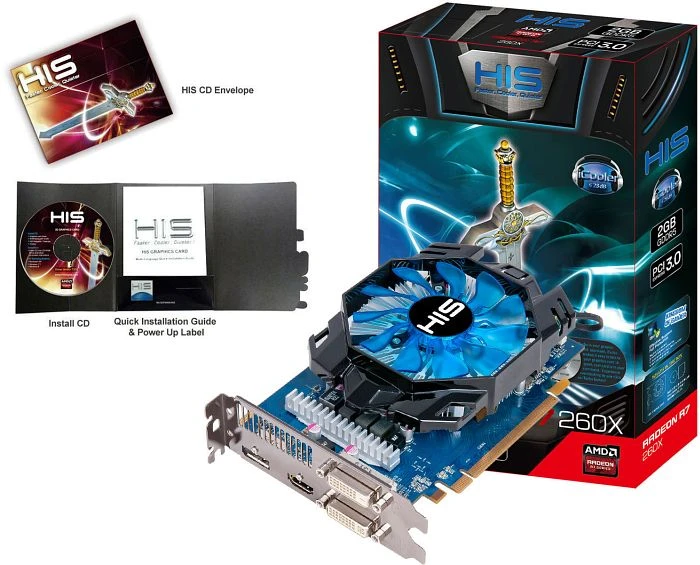 HIS Radeon R7 260X iCooler, 2GB GDDR5, 2x DVI, HDMI, DP