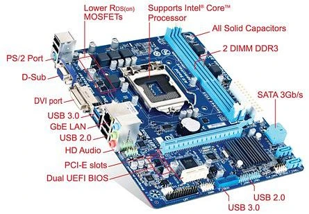 GIGABYTE GA-H61M-USB3V (Intel 1155)