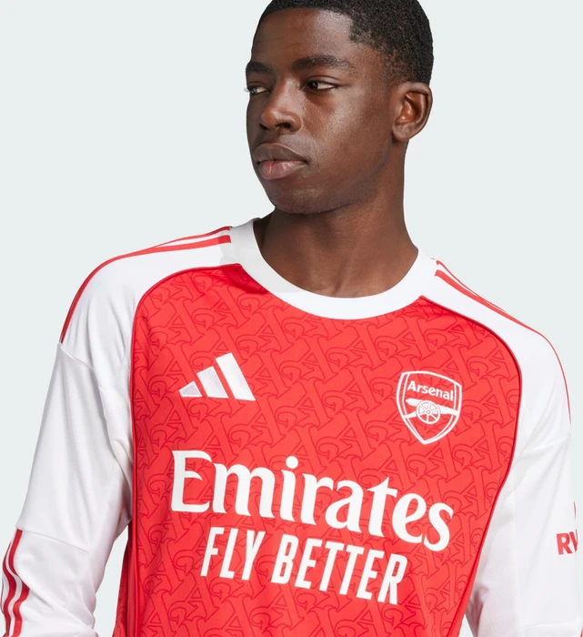 adidas FC Arsenal 2025/2026 Heimtrikot langarm better scarlet/white (Herren)