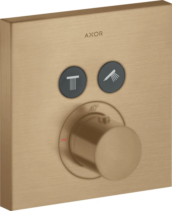 Hansgrohe Axor ShowerSelect eckig Thermostat mit 2 Ventilen brushed bronze