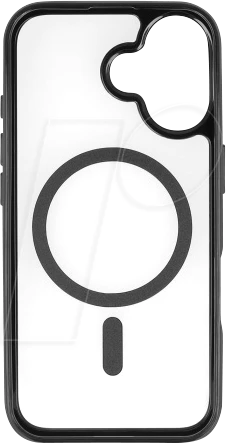 DeLOCK Schutzhülle mit MagSafe für Apple iPhone 16 transparent/schwarz