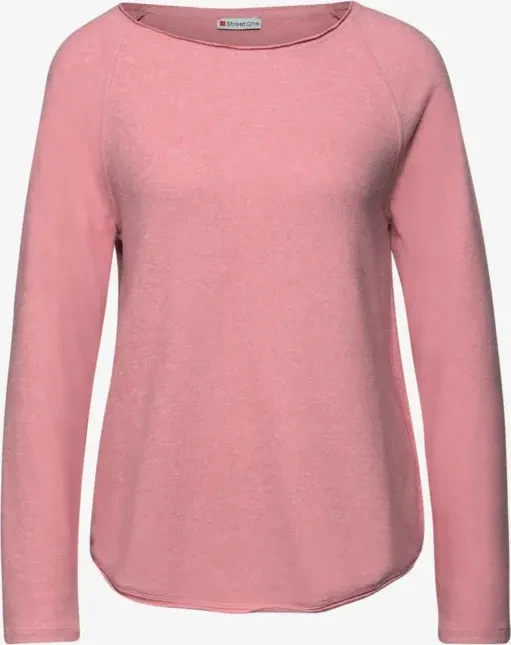 Street One Soft Melange Shirt langarm almond coral mel. (Damen)
