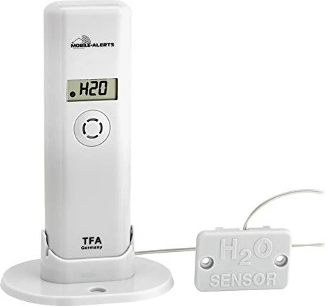 TFA Dostmann Weatherhub Temperatur-/Feuchtesensor mit Wassermelder, Multisensor