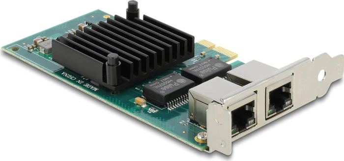 DeLOCK Gigabit LAN-Adapter, 2x RJ-45, PCIe 2.0 x1