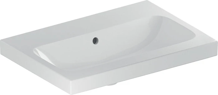 Geberit iCon Light Waschtisch verkürzte Ausladung 60cm, ohne Hahnloch, mit Überlauf, weiß