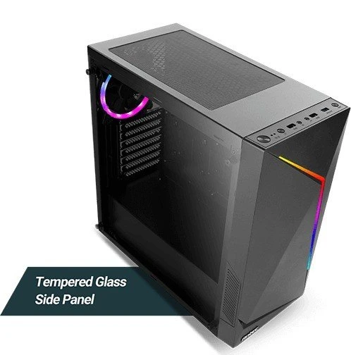 Antec NX300, schwarz, Glasfenster