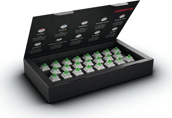 Cherry MX RGB GREEN Switch Kit, MX RGB GREEN 50Mio Switch Set, MX1A, 23er-Pack