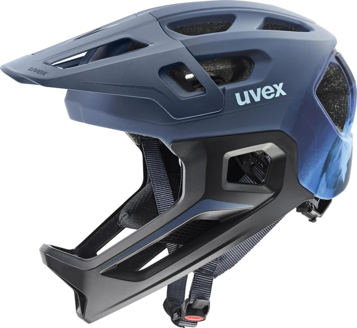 UVEX React Fullface-Kinderhelm dusk blue matt