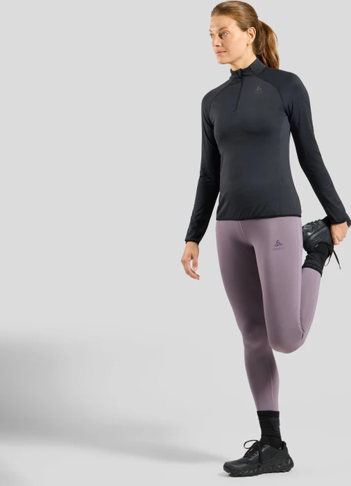 Odlo Essentials Tights Laufhose lang gray ridge (Damen)