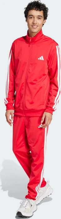 adidas Basic 3-Streifen Tricot Trainingsanzug pure ruby/white (Herren)