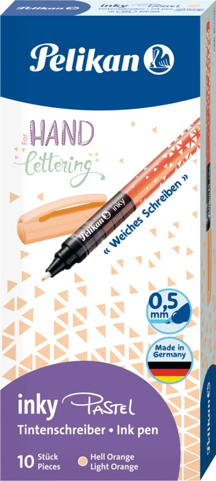 Pelikan inky Pastell Tintenroller (Mine) orange, Rechtshänder, Faltschachtel