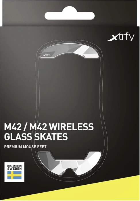 Cherry Xtrfy M42 / M42 Wireless Glass Skates, Mausgleiter, Litus White, grau/weiß