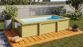 Karibu Triton Mini Frame Pool rechteckig 303x160x56cm