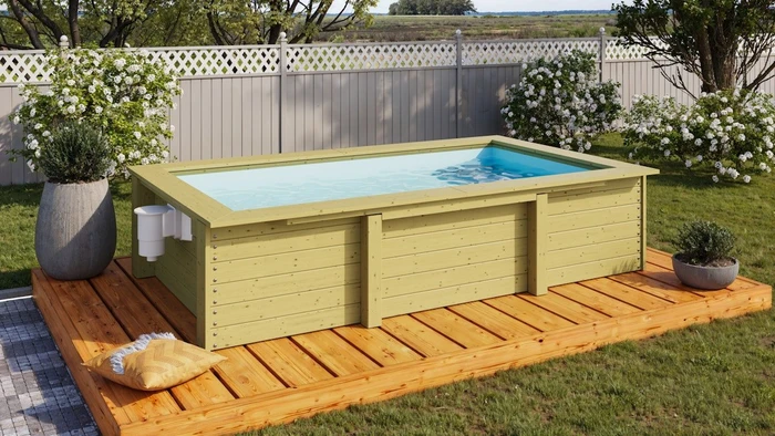 Karibu Triton Mini Frame Pool rechteckig 303x160x56cm