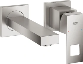 Grohe Eurocube 2-Loch-Waschbeckenarmatur supersteel