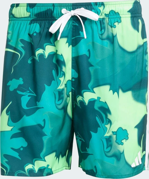 adidas Tie-Dye 5-Inch Badeshorts aurora ivy/white (Herren)