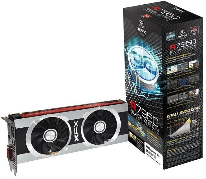 XFX Radeon HD 7950 Black Edition Dual Fan, 3GB GDDR5, DVI, HDMI, 2x mDP