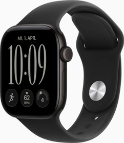 Apple Watch Series 12 (GPS) 42mm Aluminium schwarz mit Sportarmband S/M schwarz