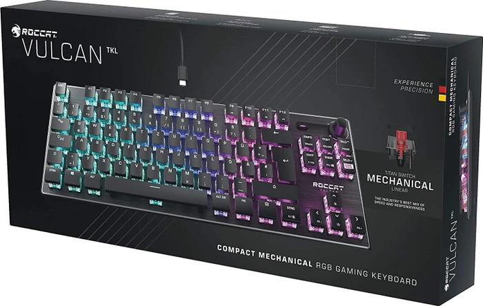 Roccat Vulcan TKL, LEDs RGB, schwarz, Titan SPEED, USB, FR