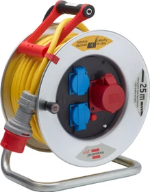 Brennenstuhl Garant SK 320 CCE Kabeltrommel, CEE 400V/16A auf 2x Schuko + 1x CEE 400V/16A, 25m, IP44, AT-N07V3V3-F 5G2,5