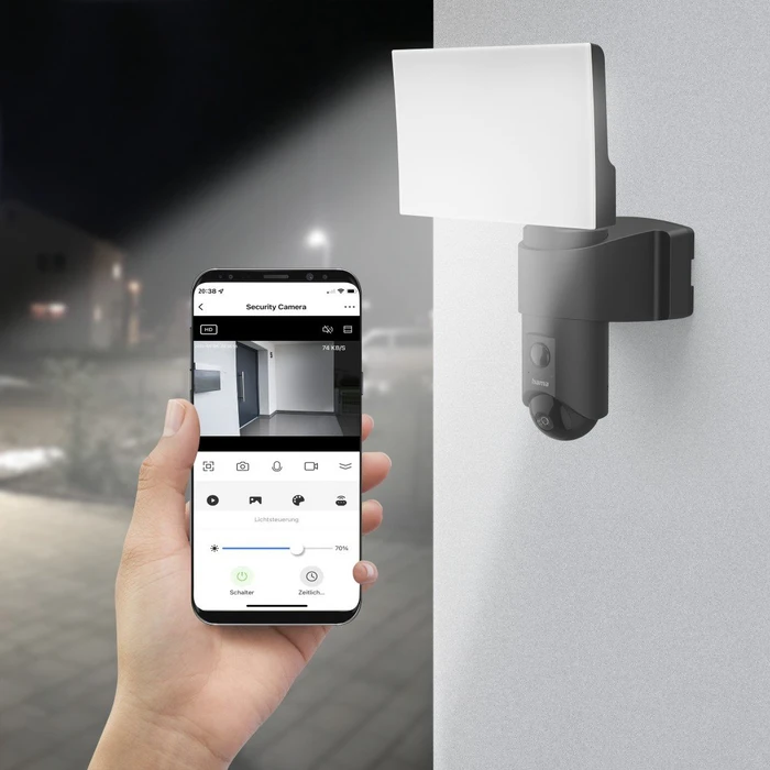 Hama Outdoor IP-Kamera mit Licht- und Bewegungsmelder