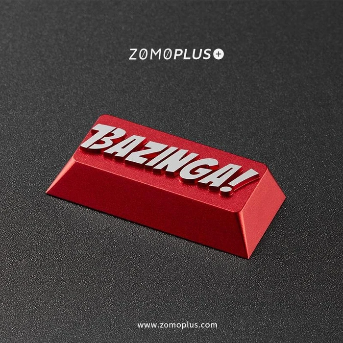 Zomoplus Keycap BAZINGA!, Aluminium, rot/silber, 1 Taste, ANSI-US