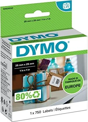 Dymo Endlosetiketten LabelWriter, 25x25mm, ablösbar, weiß, 1er-Pack (750 Etiketten)