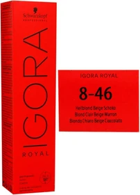Schwarzkopf Igora Royal Haarfarbe 8-46 hellblond beige schoko, 60ml