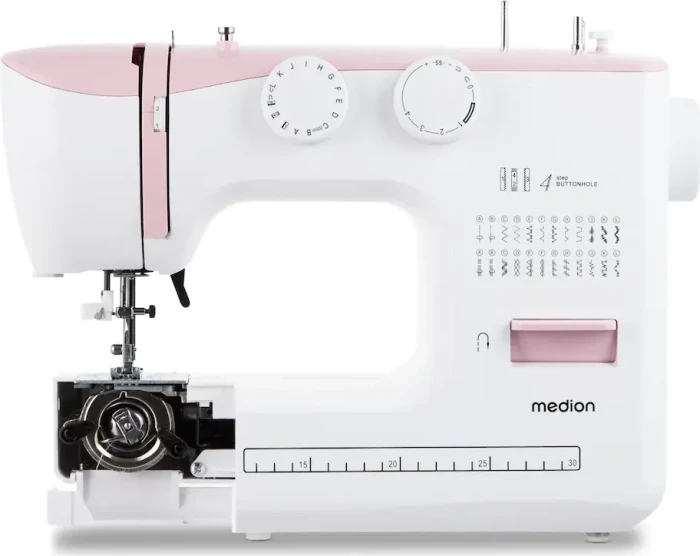 Medion Life SM60 MD10689 Nähmaschine weiß/rosa